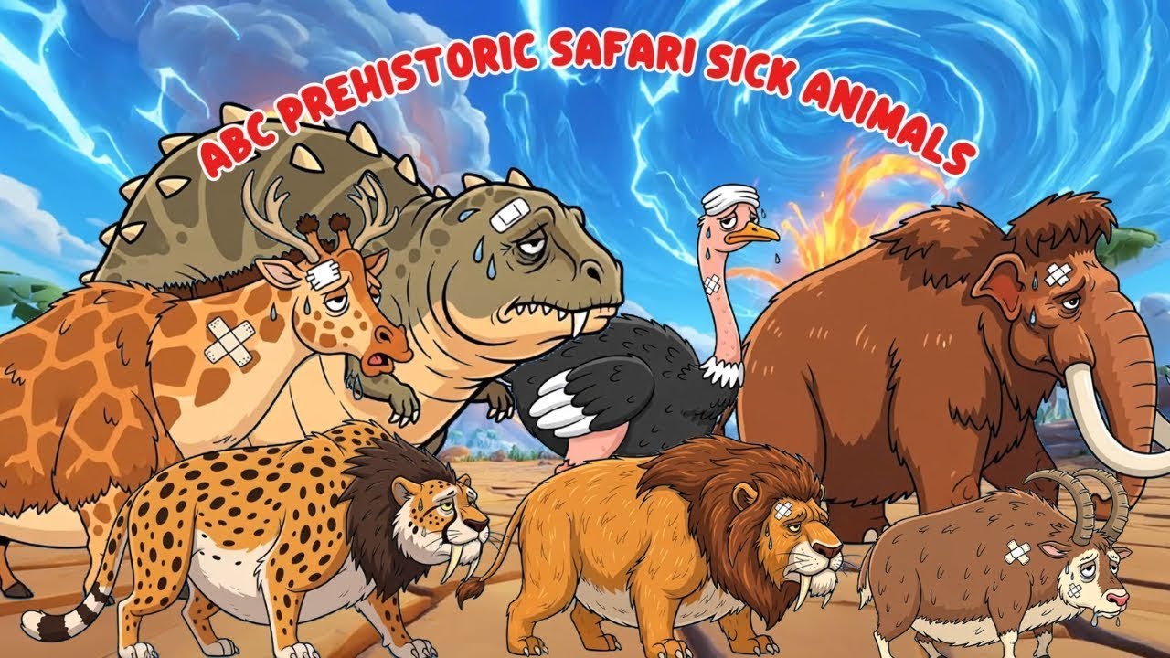Fun ABC Prehistoric Safari Song | Sick Animals at the Ice Hospital | Dodo Verse