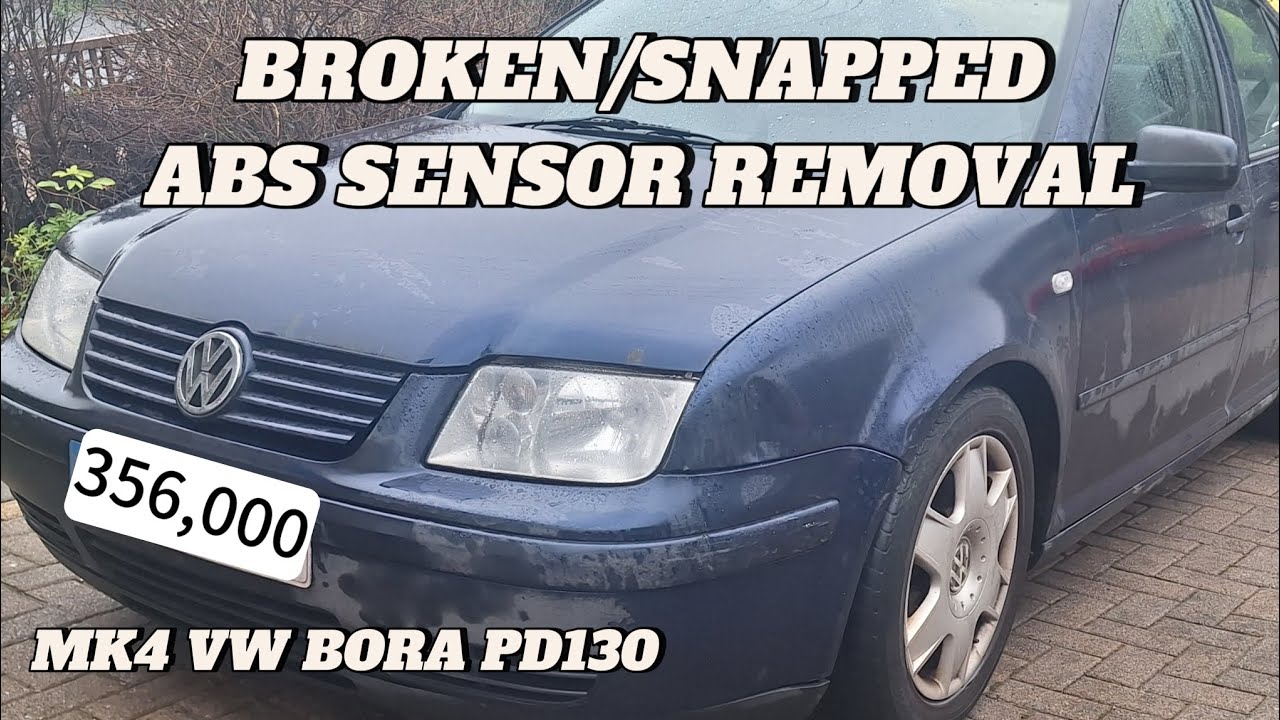 SNAPPED ABS SENSOR REMOVAL MK4 VW BORA
