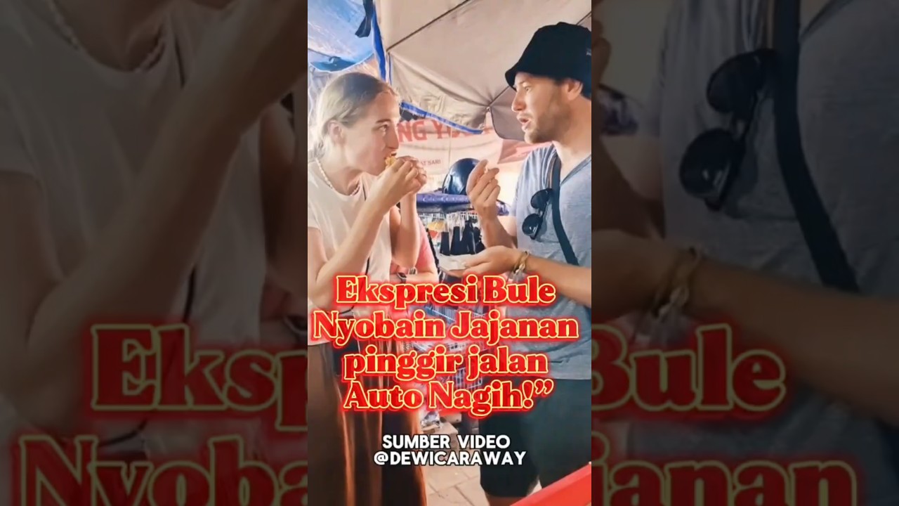 Ekspresi Bule Nyobain Jajanan Pinggir jalan, Auto Nagih!#shorts #viralvideo