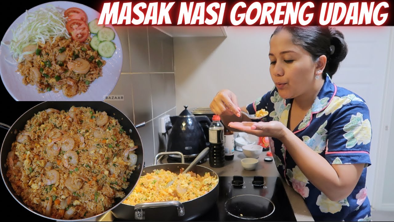 MASAKIN SUAMI NASI GORENG UDANG | RESEP NASI GORENG UDANG ENAK