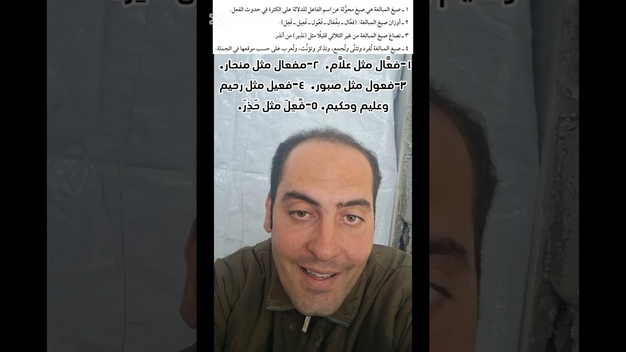 الاشتقاق صيغ المبالغة صرف الثالث الإعدادي الأزهري