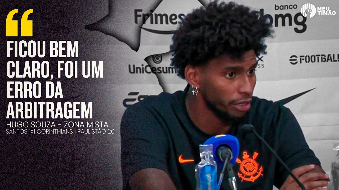 HUGO SOUZA FALA SOBRE GOL DO SANTOS E PREPARO FÍSICO DO CORINTHIANS NA TEMPORADA