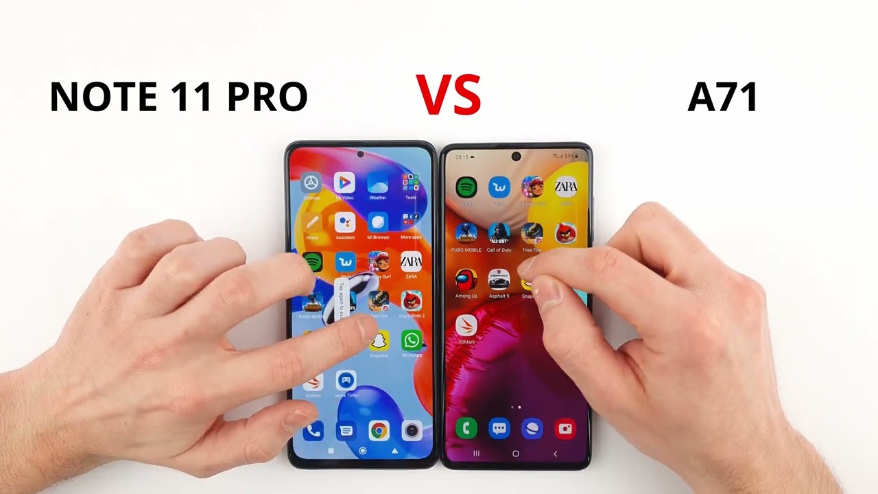 Xiaomi Redmi Note 11 Pro 5G vs Samsung A71 SPEED TEST