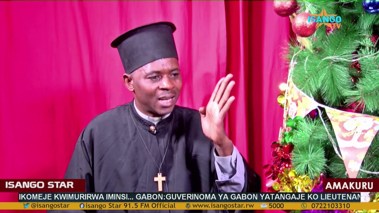 Father Petros BICAMUMPAKA from Rwanda giving interview on TV Talking about christmass