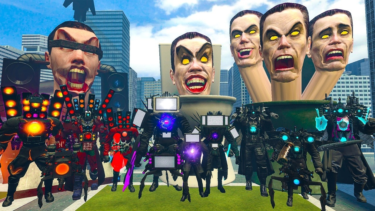 Skibidi toilet Gman titan, Hydra Toilet, Bulldozer Toilet vs all Titan Speakerman, cameraman, tv man