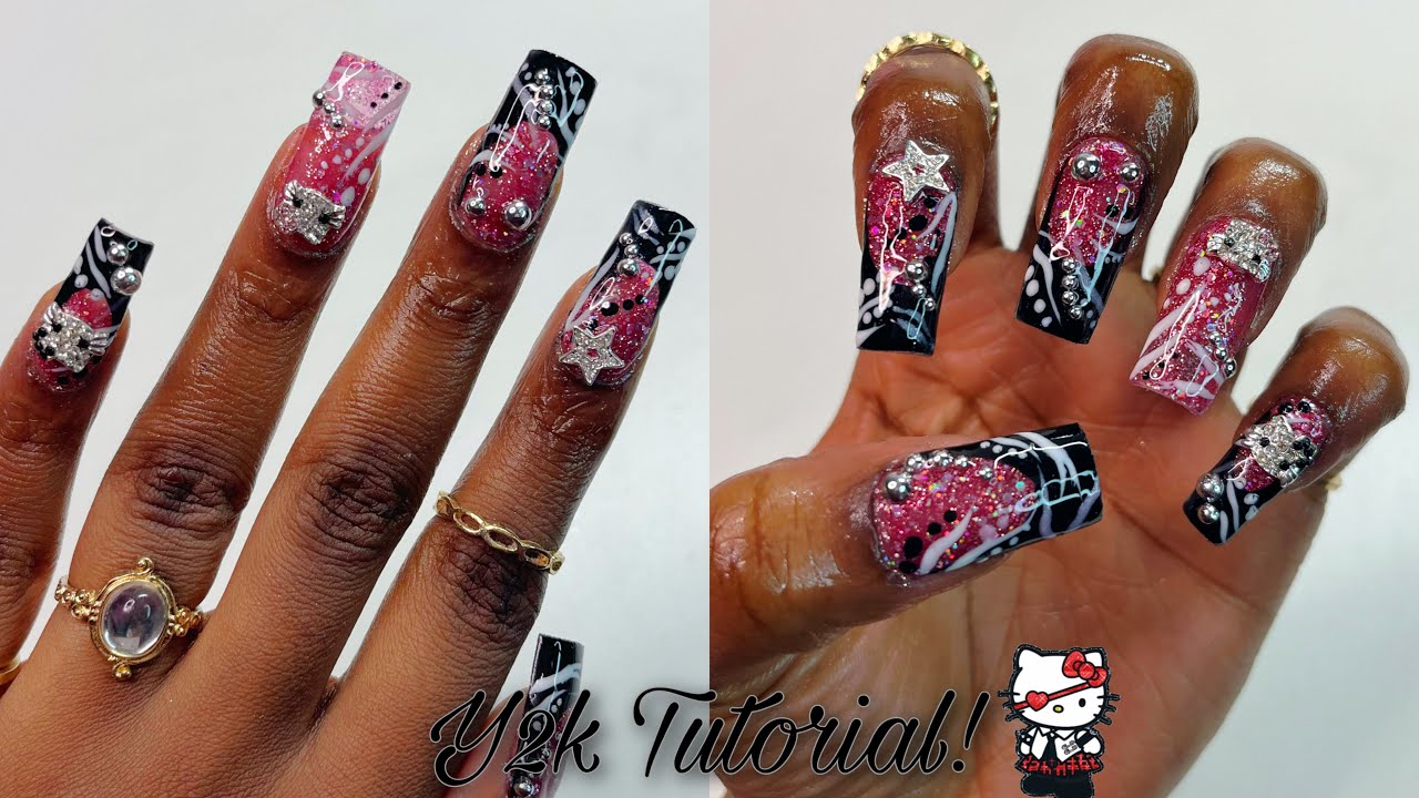 Y2K Hello Kitty Nails 🎀✨ | Gel-X Tutorial | Nail Reserve LA💅🏾