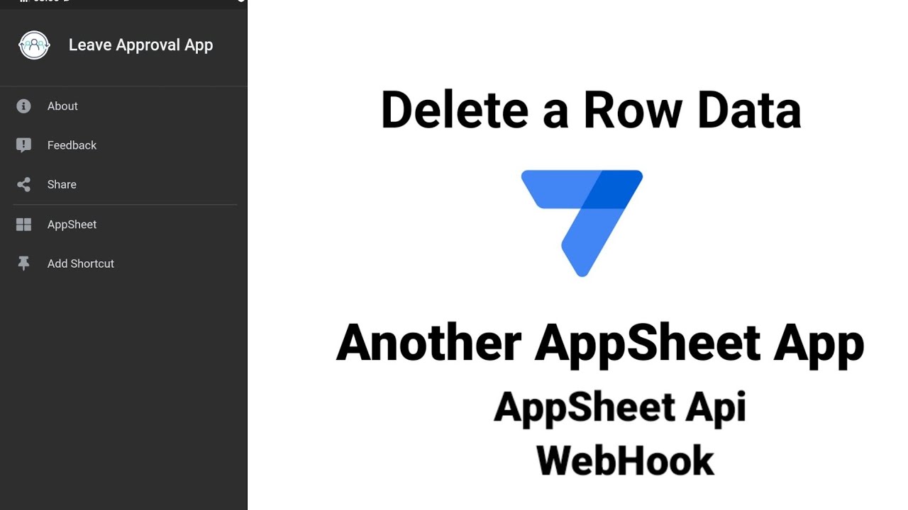 How To Delete a Row Data of Another AppSheet API WebHook