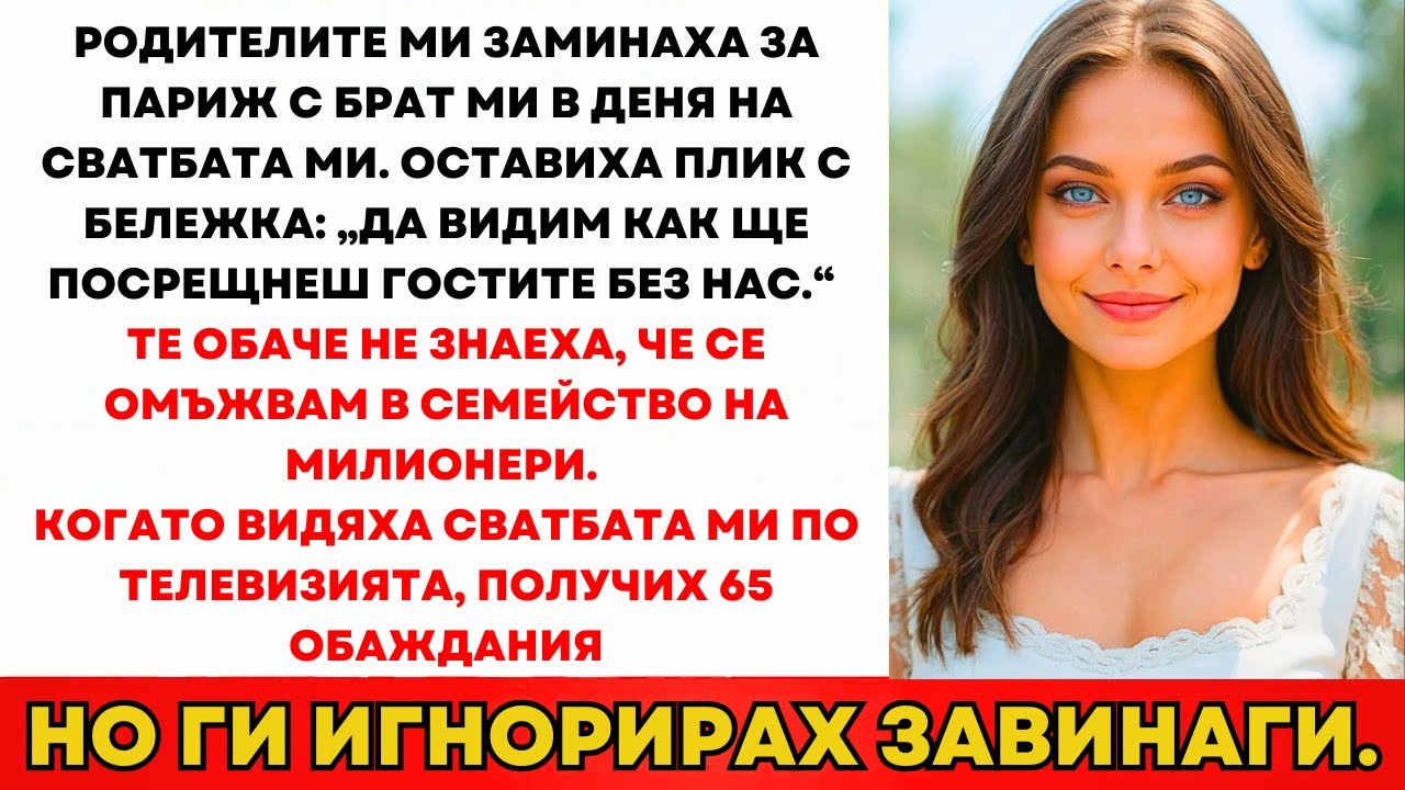 Родителите Ми Отлетяха За Париж В Деня На Сватбата — Без Да Знаят За Моя Годеник Милионер