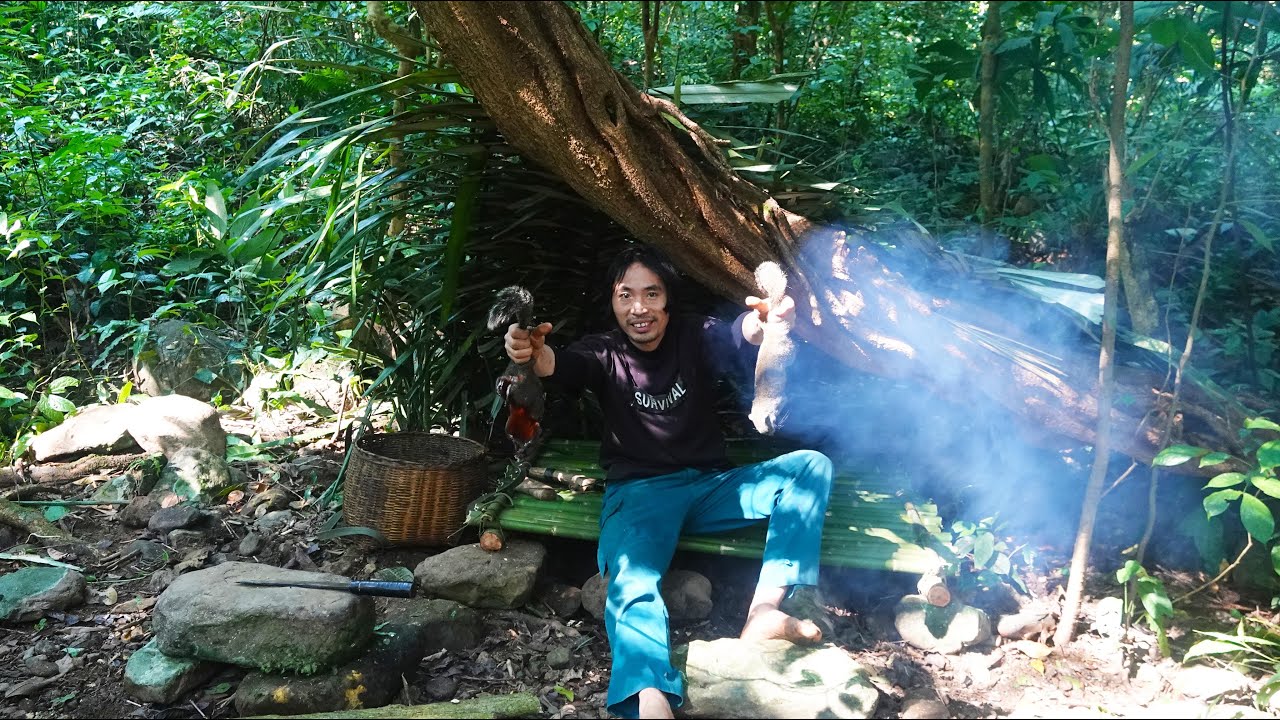 Make Shelter Under Vines. Look For Tree Bark That Makes Glue | Sumatra's Instincts