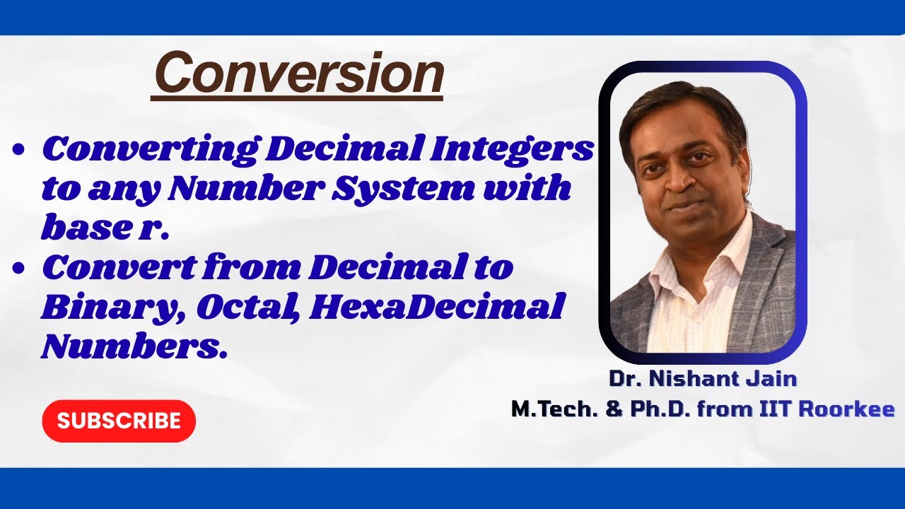 Mastering Integer Decimal to Any Number System Conversion: Binary, Octal, and HexaDecimal Explained