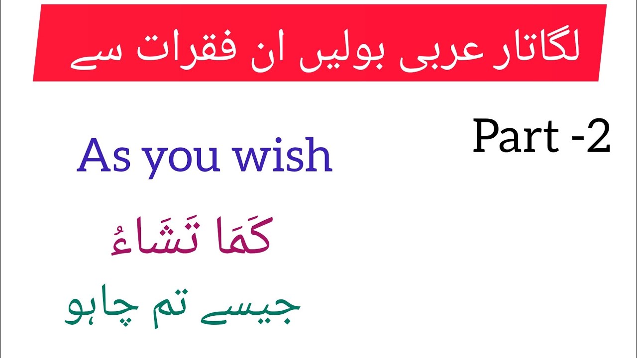 40 Arabic Sentences we Use in Our Daily Routine/Arabic Sentences you need to know.