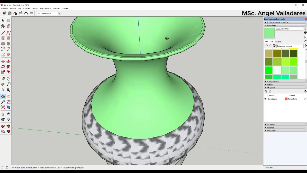 Diseño de jarrón en sketchup pro