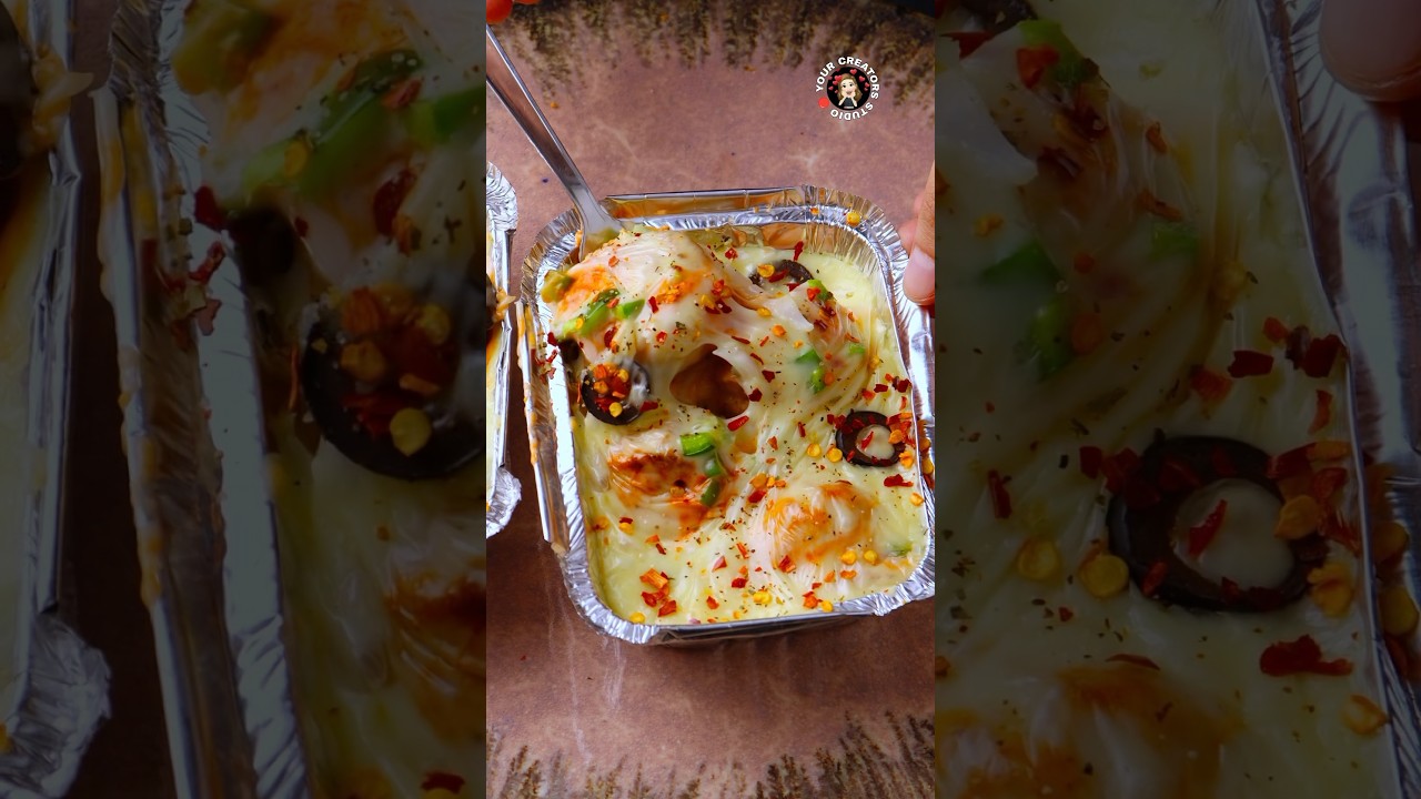 Making Cheesy Baked Momos at ₹20 & eating them for the whole day!🤫🤫🤫🤫🤫🤫🤫🤫🤫🤫🤫#momos