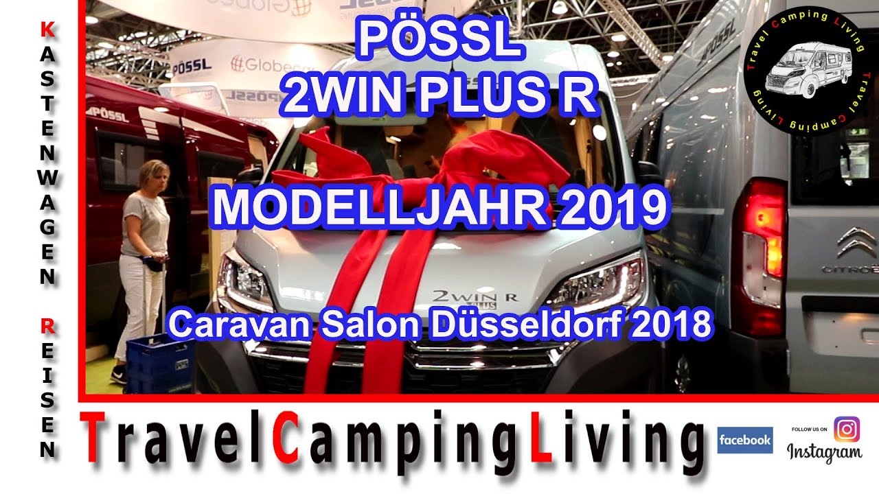 P&ouml;ssl 2WIN PLUS R Roomtour, Neuheit, Caravan Salon D&uuml;sseldorf 2018, Modelljahr 2019
