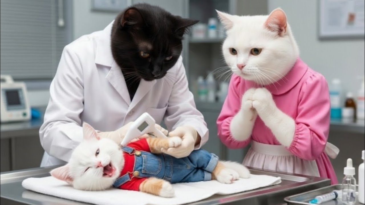When a Mama Cat Faces the Vet for Her Kitten’s First Shot 🐱💉 | A Gentle Care Story