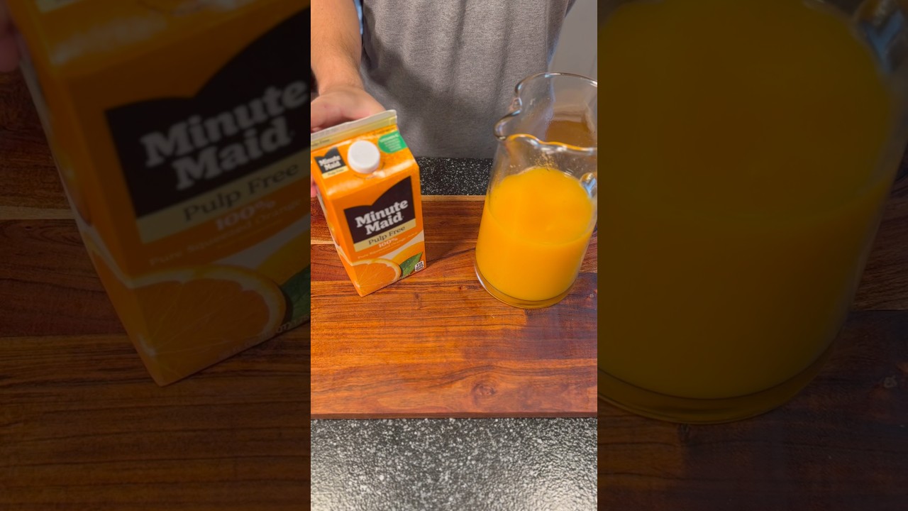 Homemade vs Store-bought Orange Juice🍊#juice #cooking #viral #orange