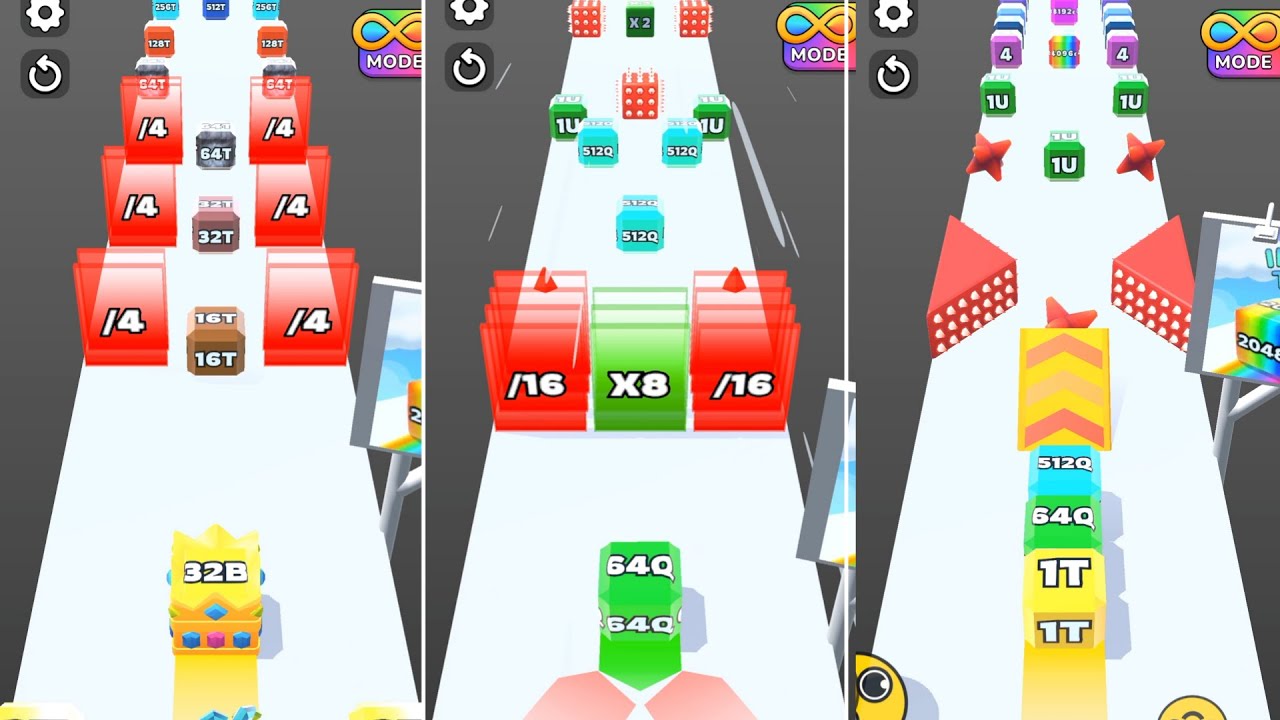 Jelly Run 2048 Ultimate Race – Merge vs Split vs Survive! | 32F Cube vs 64K vs 4T #02
