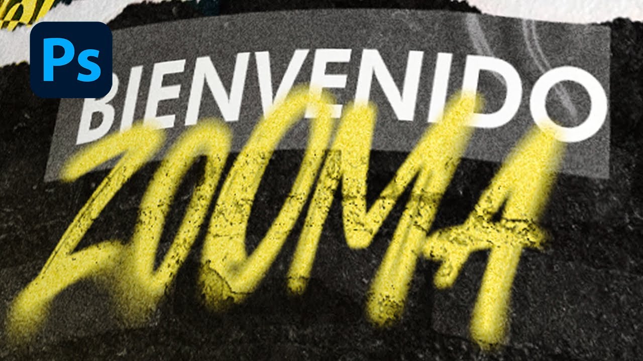 CREA UN TEXTO DE GRAFFITI EN PHOTOSHOP // efectos inteligentes