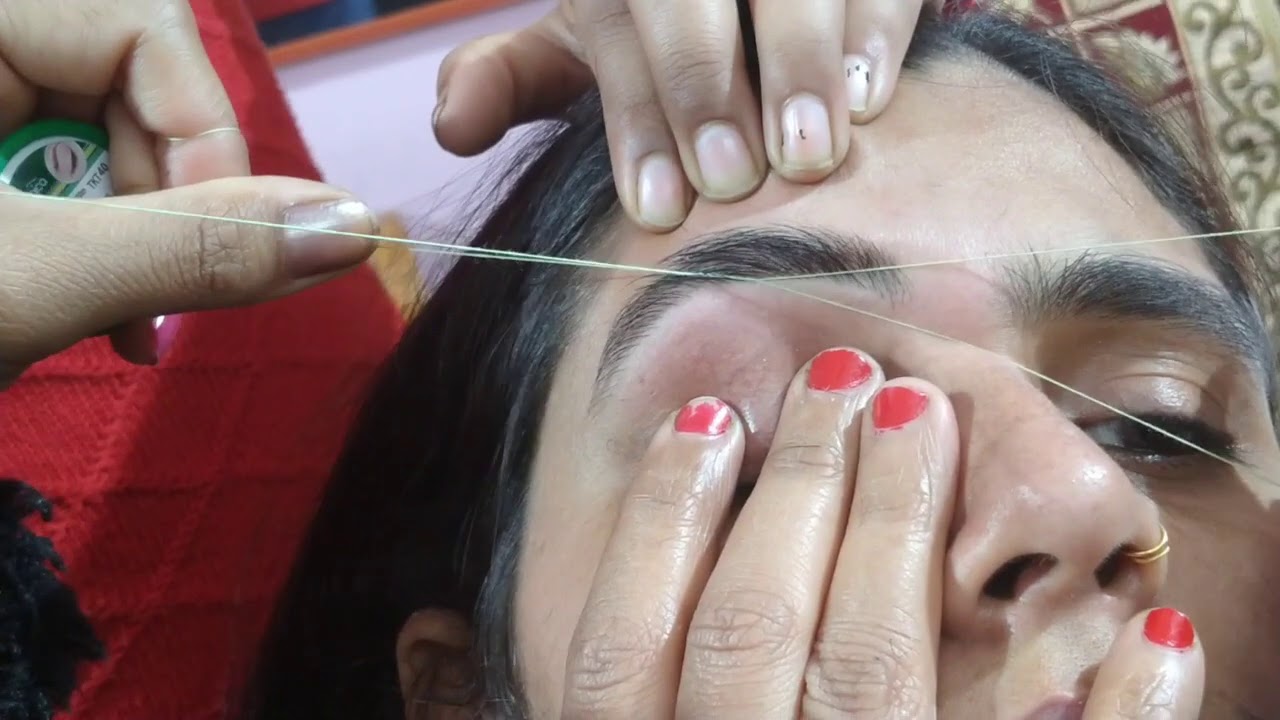 Perfect eyebrow shaping student in Hindi professional beautician//online beauty parlour course