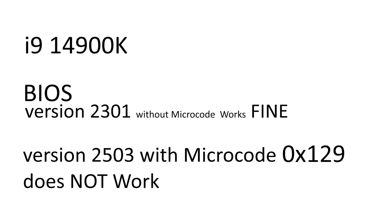Intel 0x129 Microcode BIOS update makes things WORSE for me
