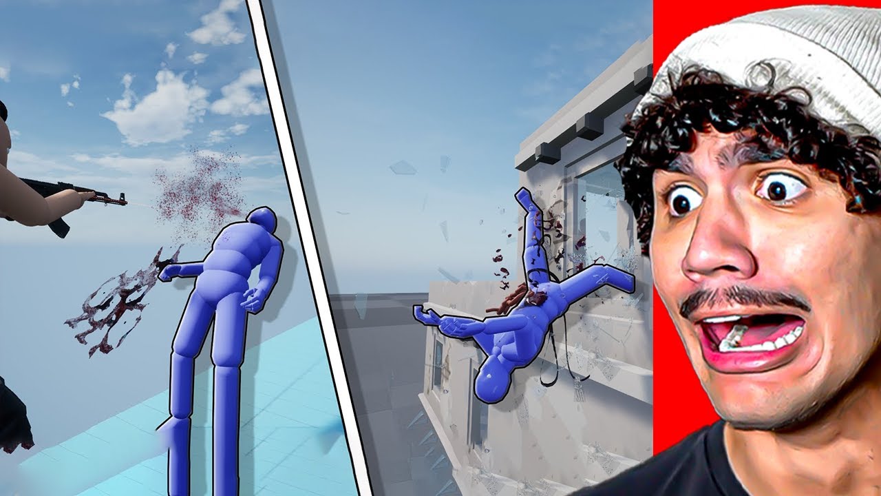Reagindo a Física de Ragdoll e Gore na Euphoria dentro do HyperBox – Mortes Brutais