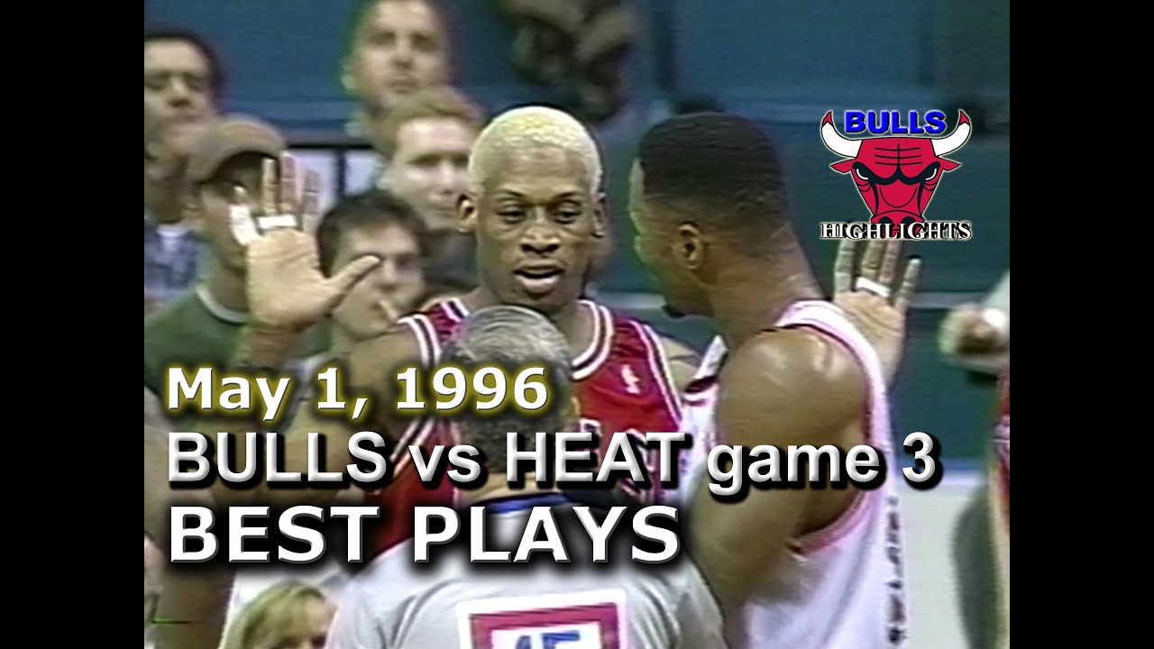 May 01 1996 Bulls vs Heat game 3 highlights