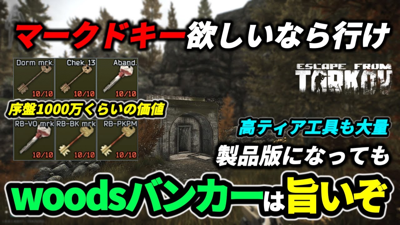 【タルコフ】製品版後もwoodsバンカーは旨いぞマークド欲しいなら行け！10回検証　＃EFT #Tarkov