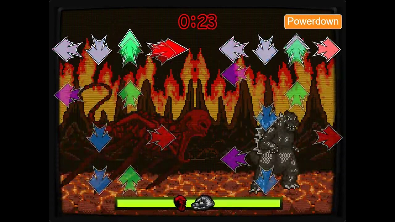 Godzilla And RED Sing Powerdown And Demise (FNMOM Style)