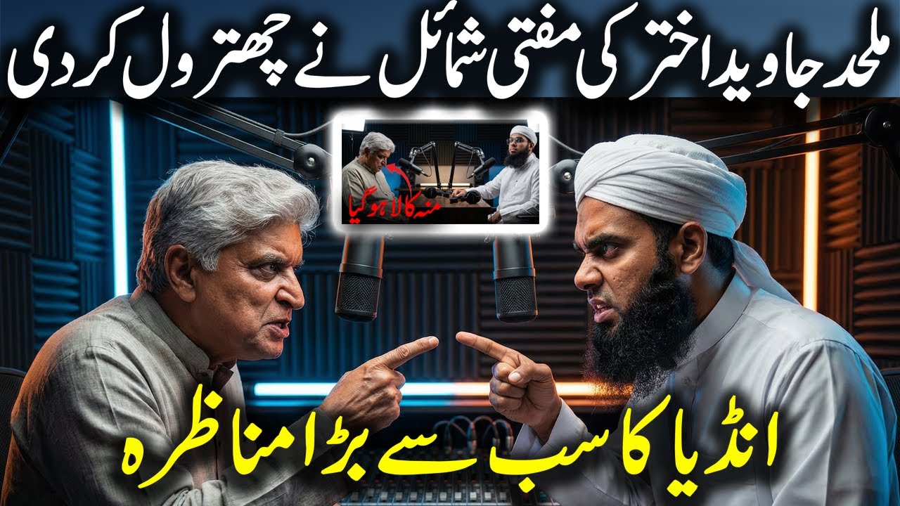 Indian Atheist Javed Akhtar VS Mufti Shamail | Mufti ny Muu dikhane qabil na chorra, Javed Sherminda