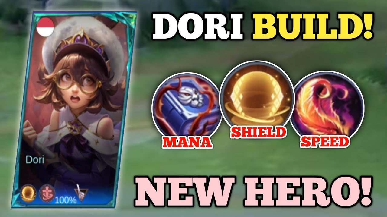 NEW HERO DORI IS BROKEN! (advanced server!💀) DORI BEST BUILD AND EMBLEM GAMEPLAY -MLBB