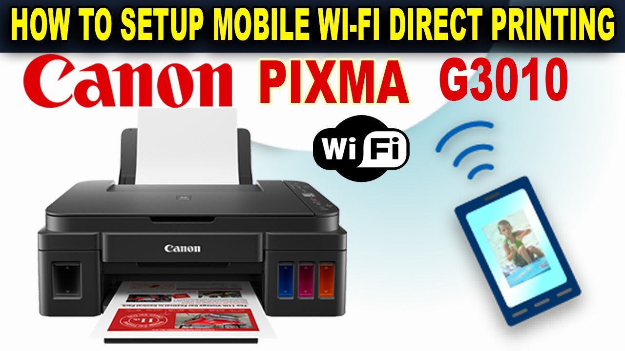 Настройка мобильного Wi-Fi Direct для Canon Pixma G3010 I Печать по Wi-Fi для Canon.
