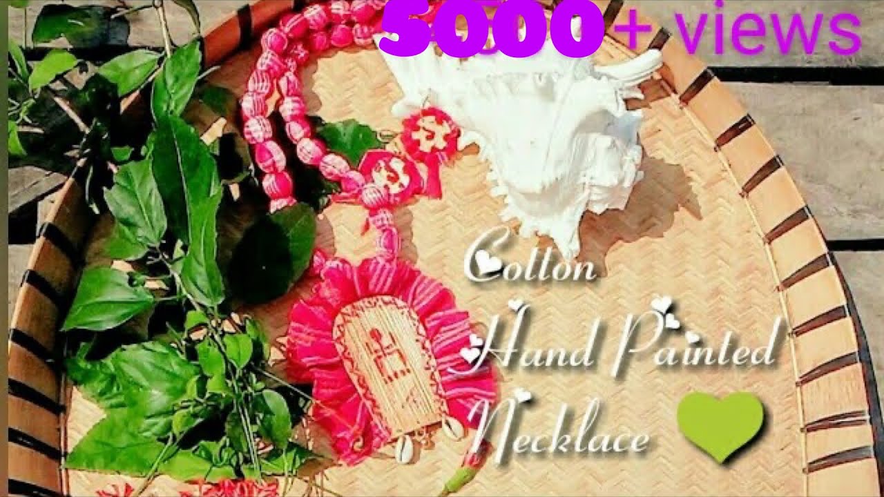 Handloom Cotton Necklace 🥻🌰 Gamcha Jewellery Making 🧶Napkin Handmade Embroidery Jewelry