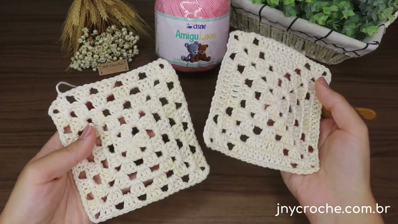 Esse quadradinho da vovó de crochê pode ficar de qual tamanho e ser usado como? Venha saber aqui