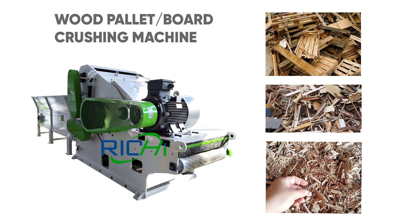 Wood Pallet Crushing Machine Testing On Site - Template Shredder Machine - RICHI Machinery
