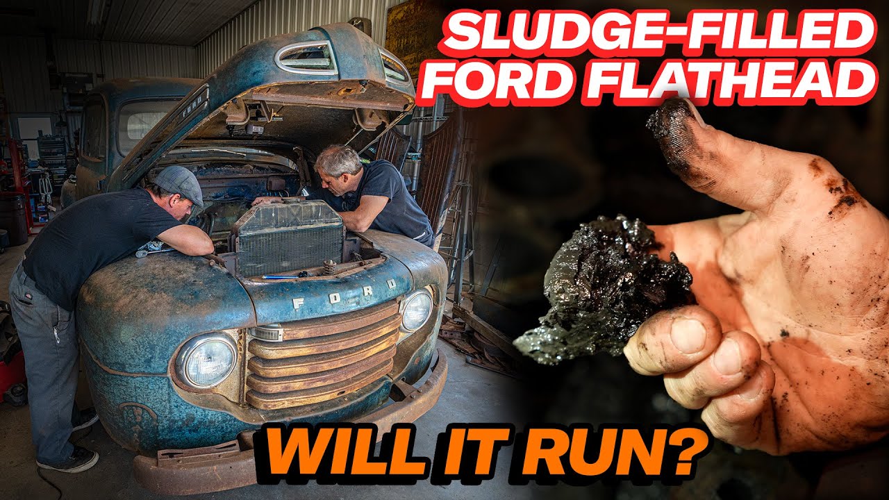 So much SLUDGE! Barn Find 1949 Ford F1 Truck - Will It Run?