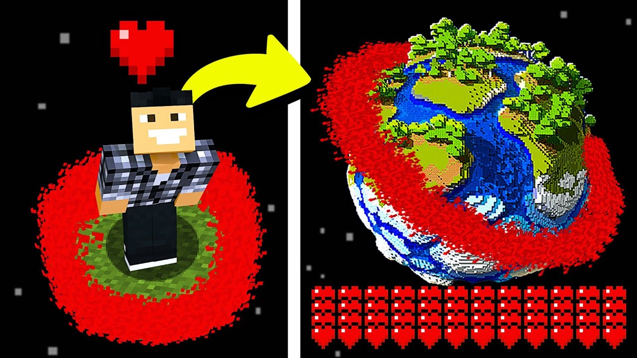 Minecraft Mais Mes Coeurs = La Taille Du Monde