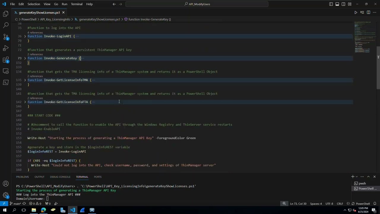 ThinManager GitHub &mdash; генерация API-ключа и информация о лицензировании