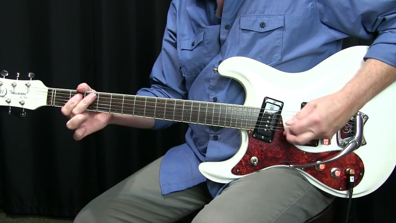 SCRATCHIN' Ventures cover on a lefty HALLMARK and MOSRITE guitar