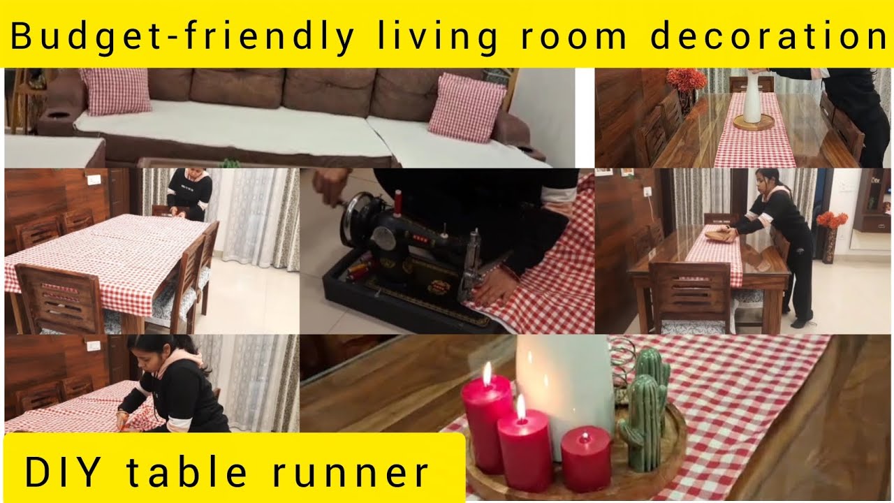 | Budget friendly living room decoration |DIY table runner | कम बजट में लिविंग रूम को स्टाइलिश बनाये