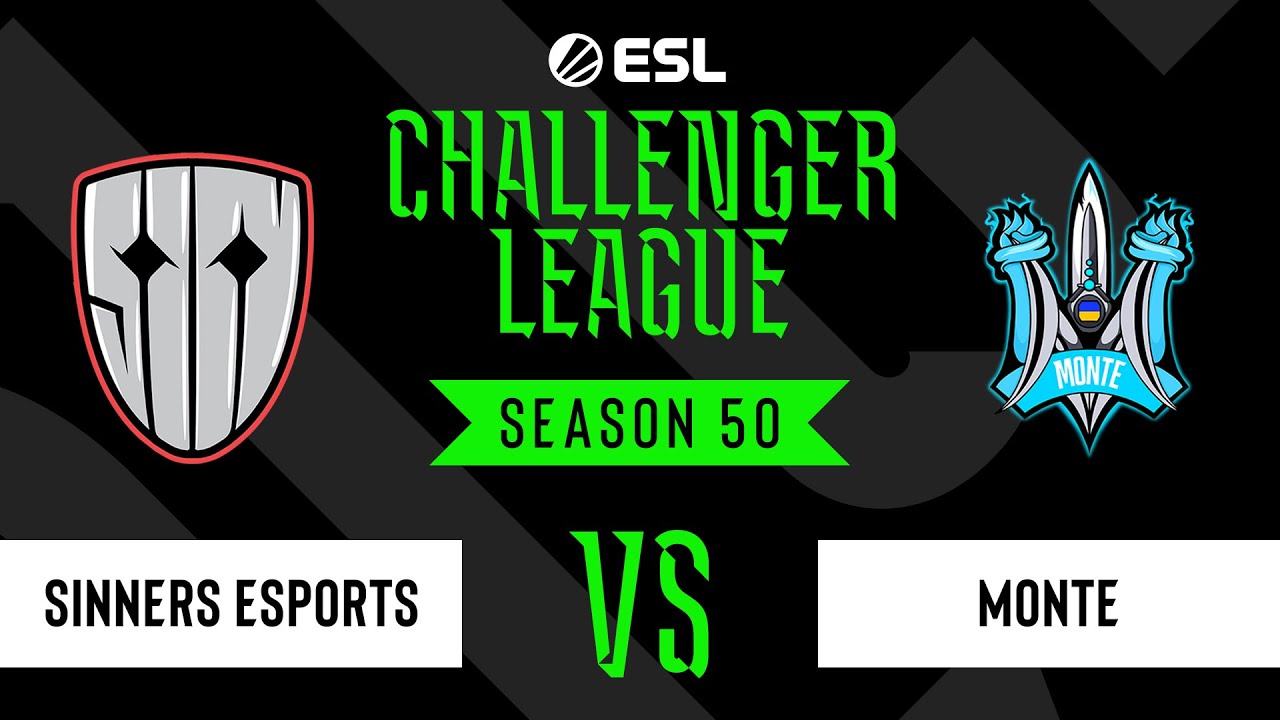 LIVE: SINNERS Esports vs Monte - ESL Challenger League - Season 50 EU