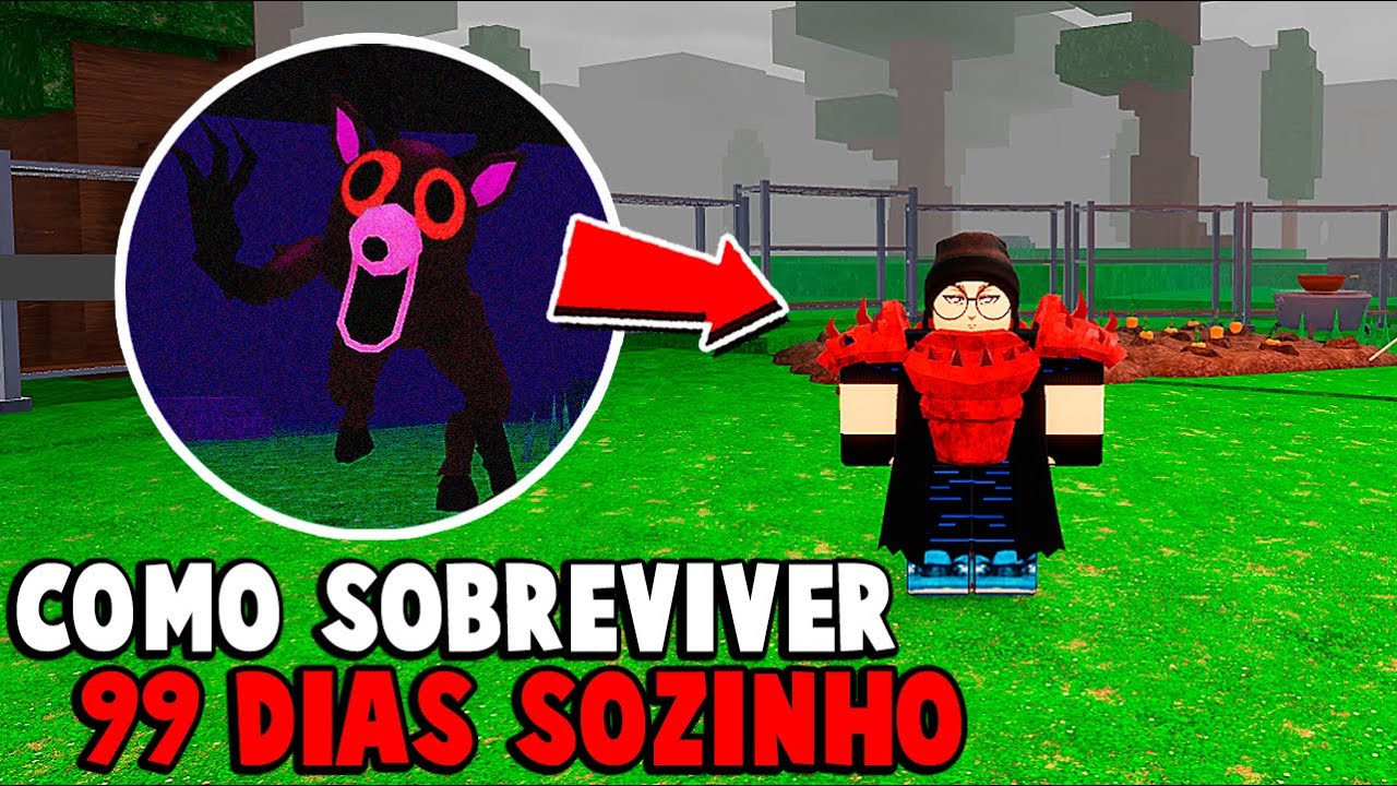 COMO SOBREVIVER JOGANDO SOZINHO 99 NOITES NA FLORESTA ROBLOX