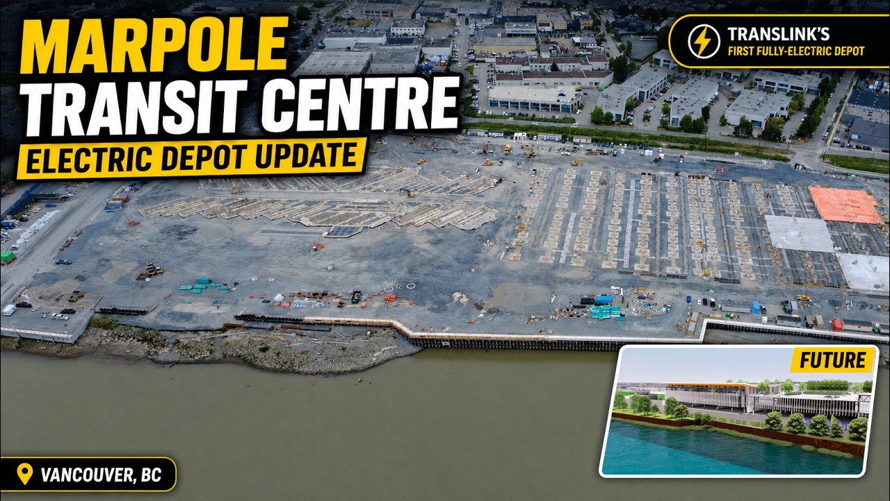 Marpole Transit Centre Construction Update | TransLink&rsquo;s First Fully-Electric Depot