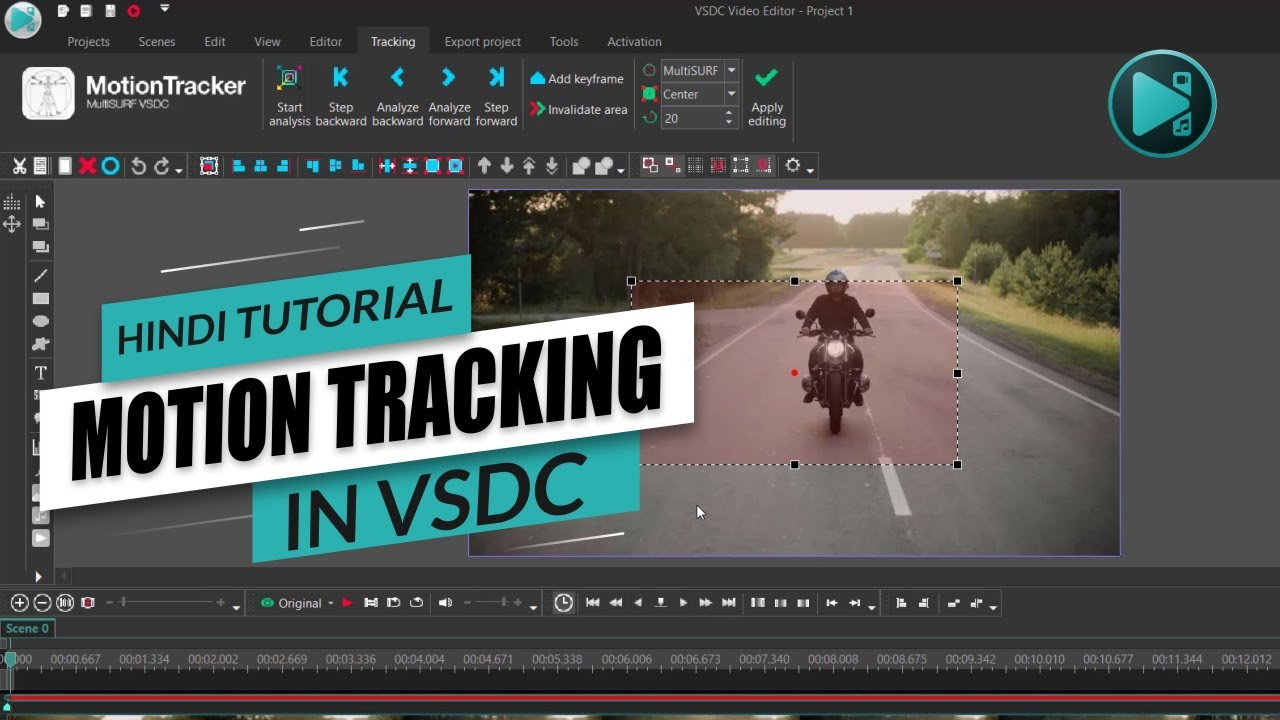 Motion tracking in 5 minutes | VSDC tutorial in HINDI @myplaylist_09 #videoediting
