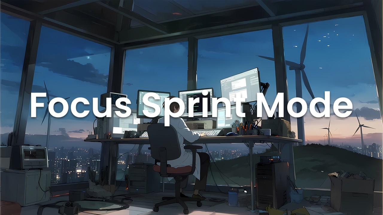 Focus Sprint Mode - Coding Music for Intense Work Blocks ⏱️