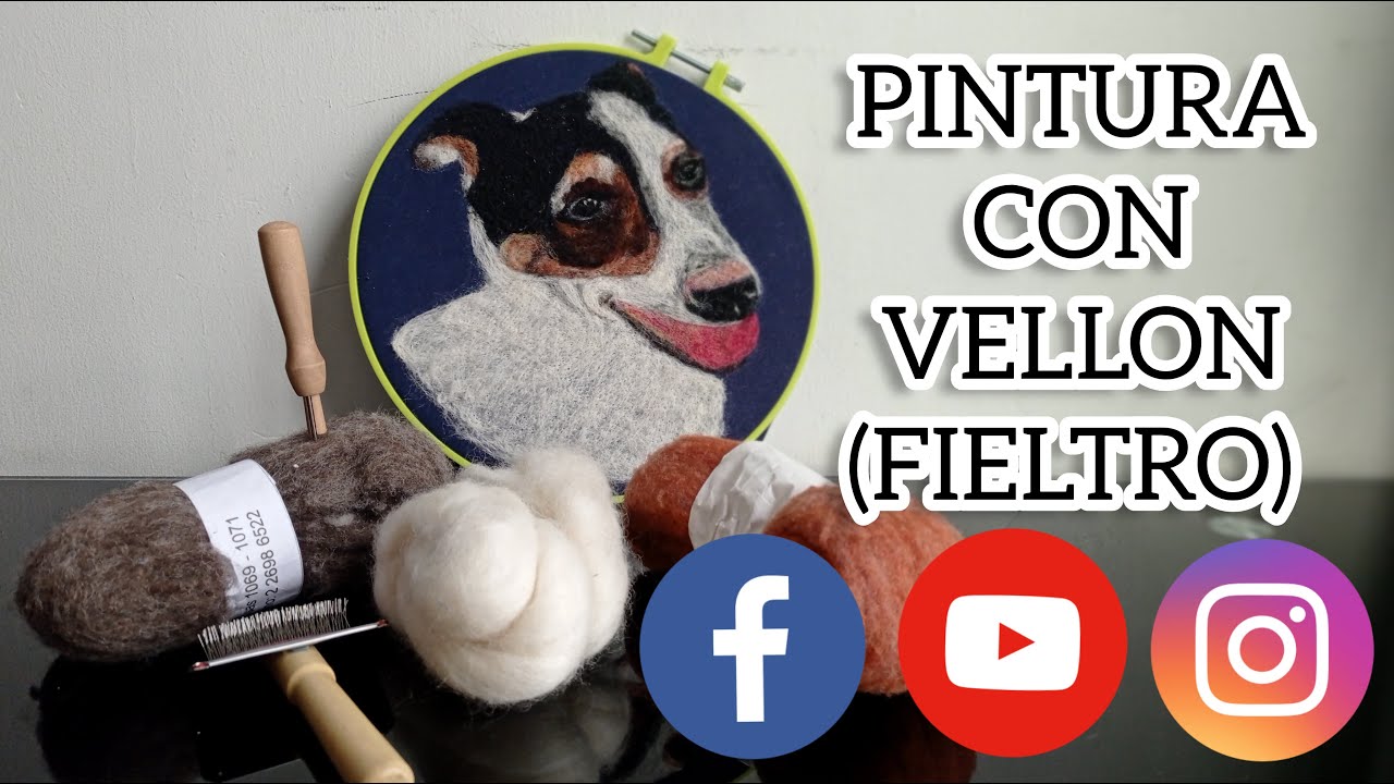 🖌️ Pintura de Mascota 🐶 en VELLÓN AGUJADO  (fieltro)