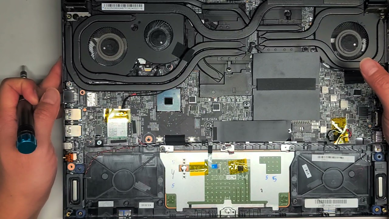 MSI GS66 Stealth Disassembly RAM SSD Hard Drive Upgrade Repair Logicboard Motherboard Removal