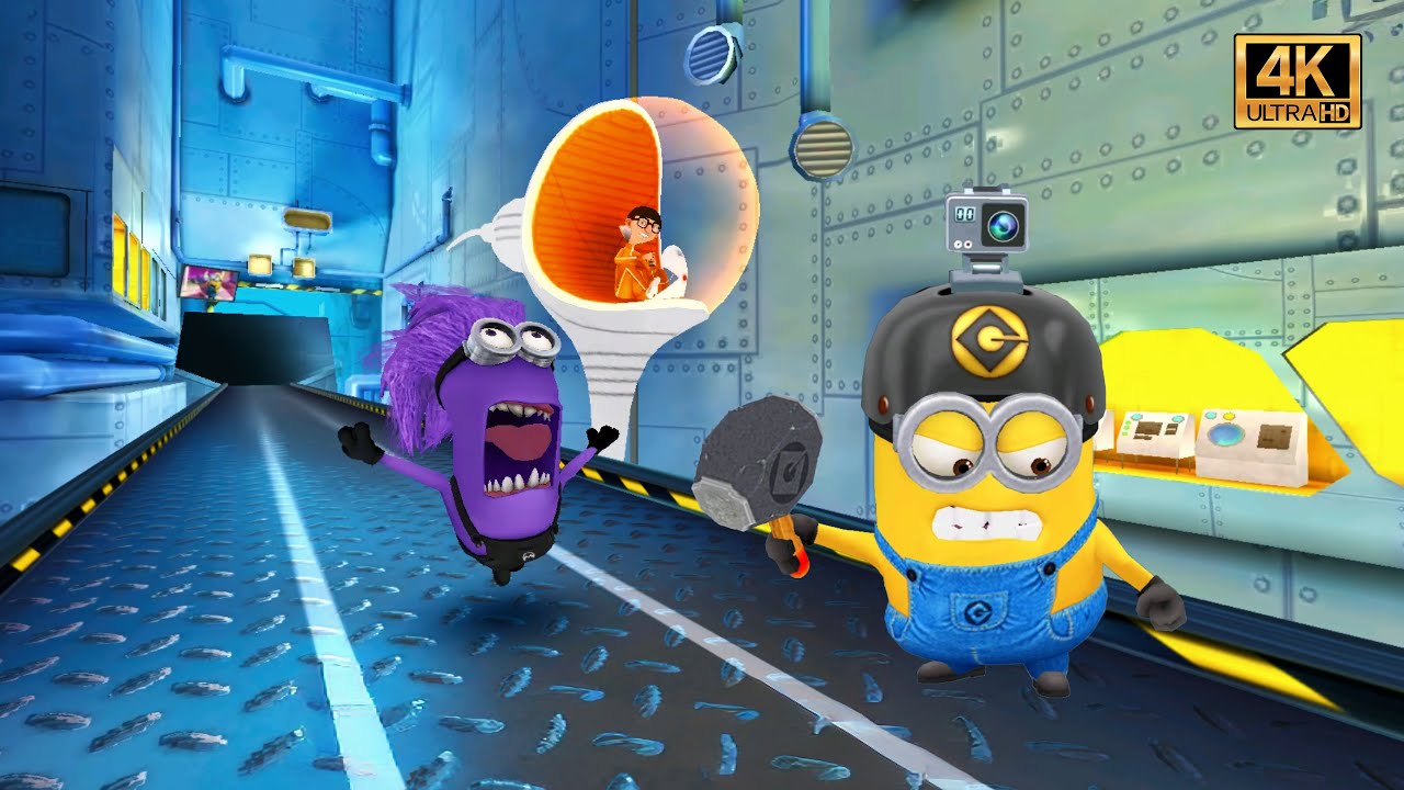 Minion Rush Vector Boss Fight with Skater Minion | Full screen 4K