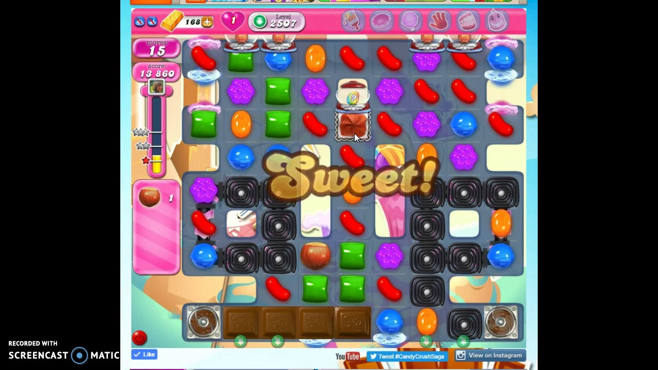 Candy Crush Level 2507 help w/audio tips, hints, tricks