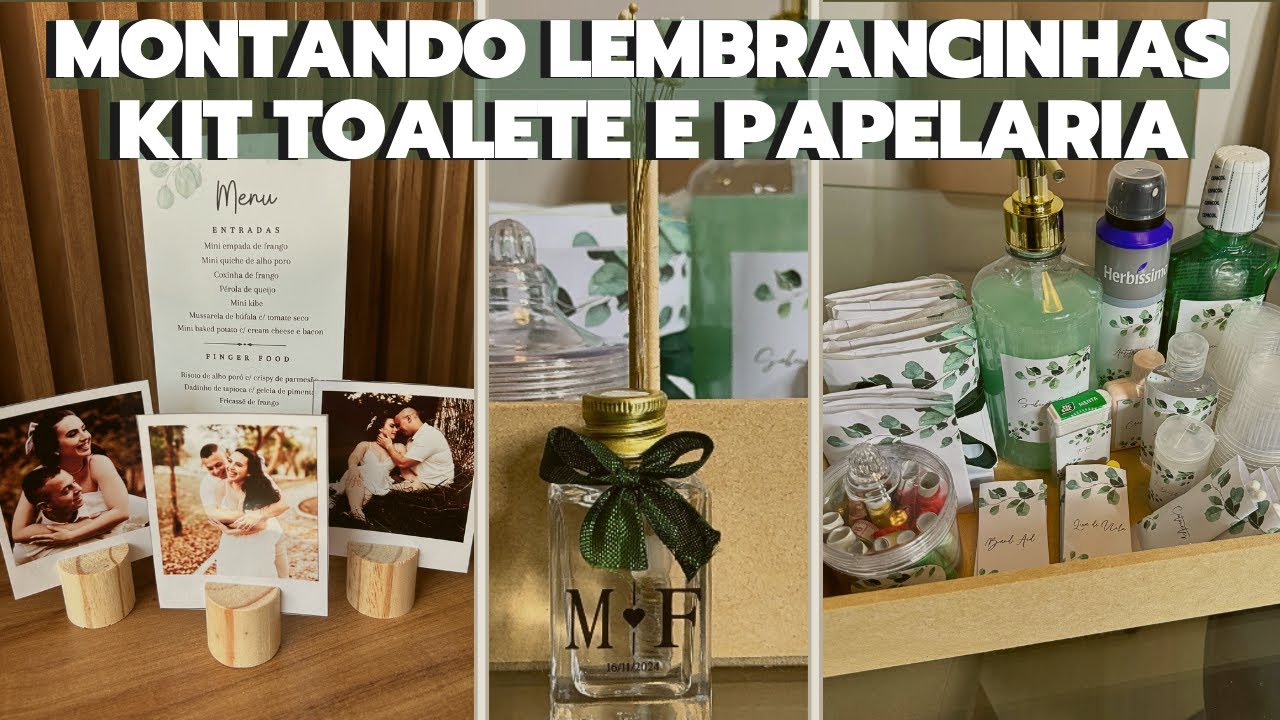Montando LEMBRANCINHAS DO CASAMENTO + Kit Toalete + Menu De Mesa + Fotos Polaroides
