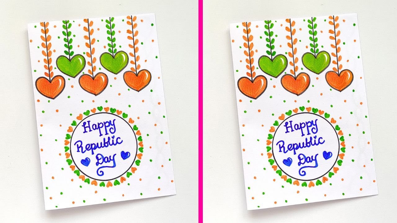 Republic Day Greeting Card, How to make Easy Republic Day Card, Easy & Super Republic Card Ideas